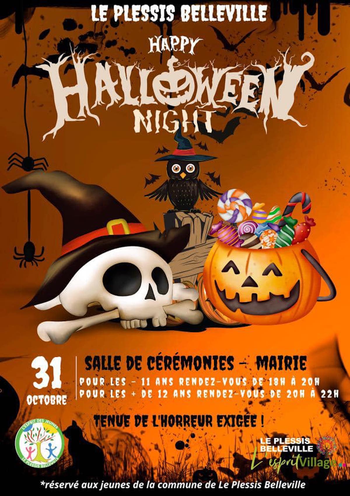 Soirée Halloween avec le CMJ Mairie Le PlessisBelleville